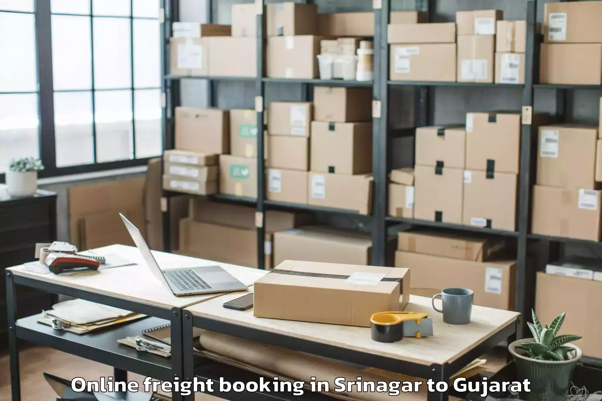 Leading Srinagar to Marwadi University Rajkot Online Freight Booking Provider